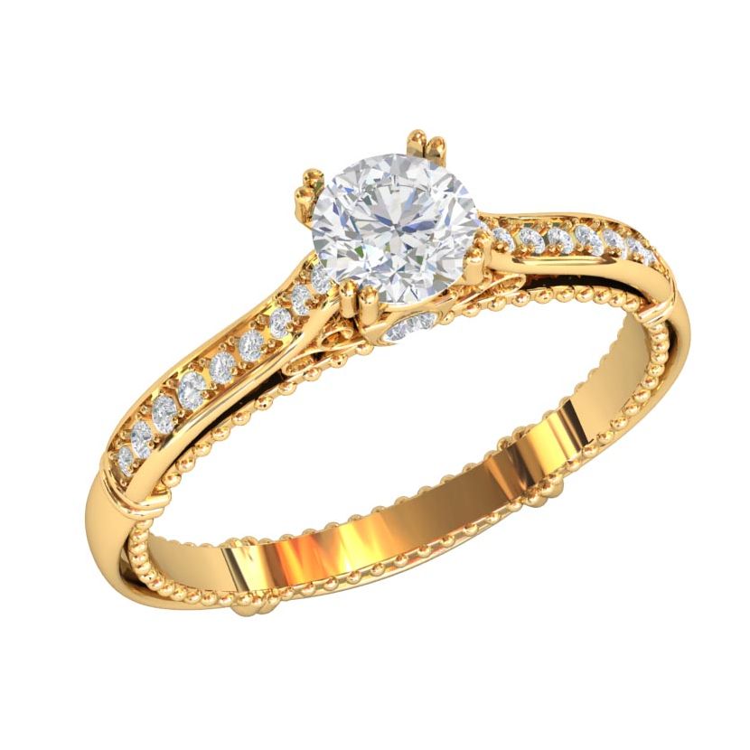 Женское дизайнерское кольцо с узорами и камнями