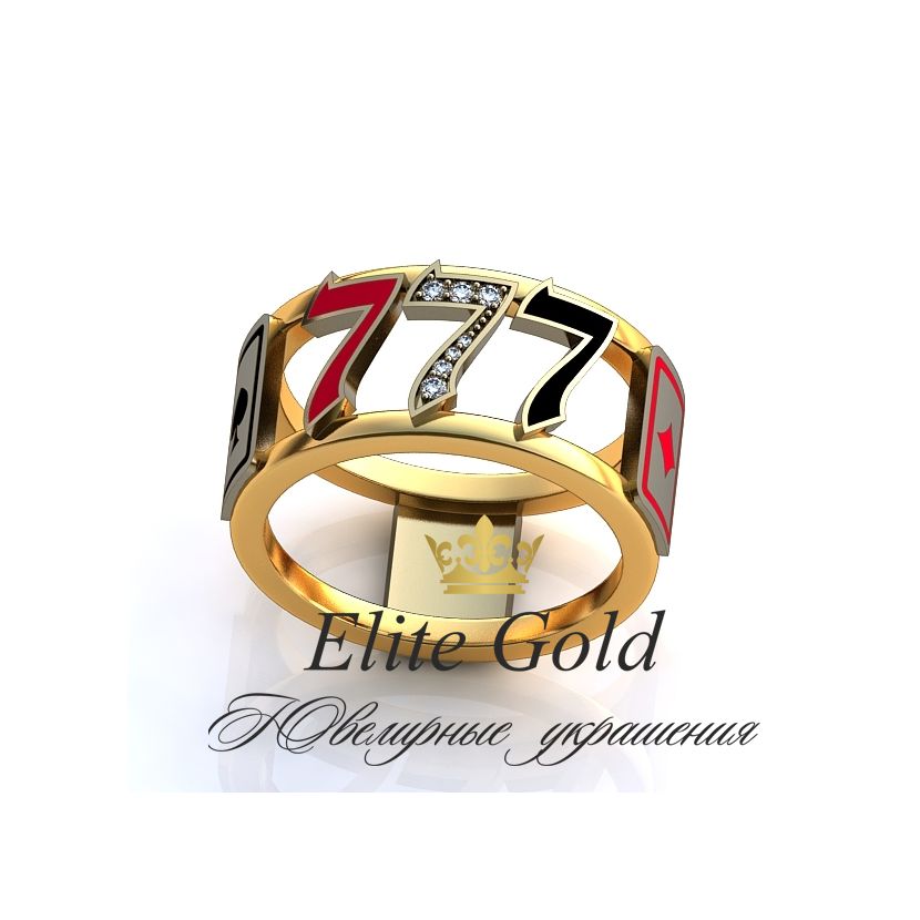 кольцо Casino Royal в 2 цветах золота
