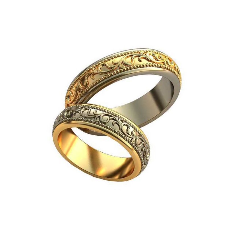 обручальные кольца Arden в белом и лимонном золоте