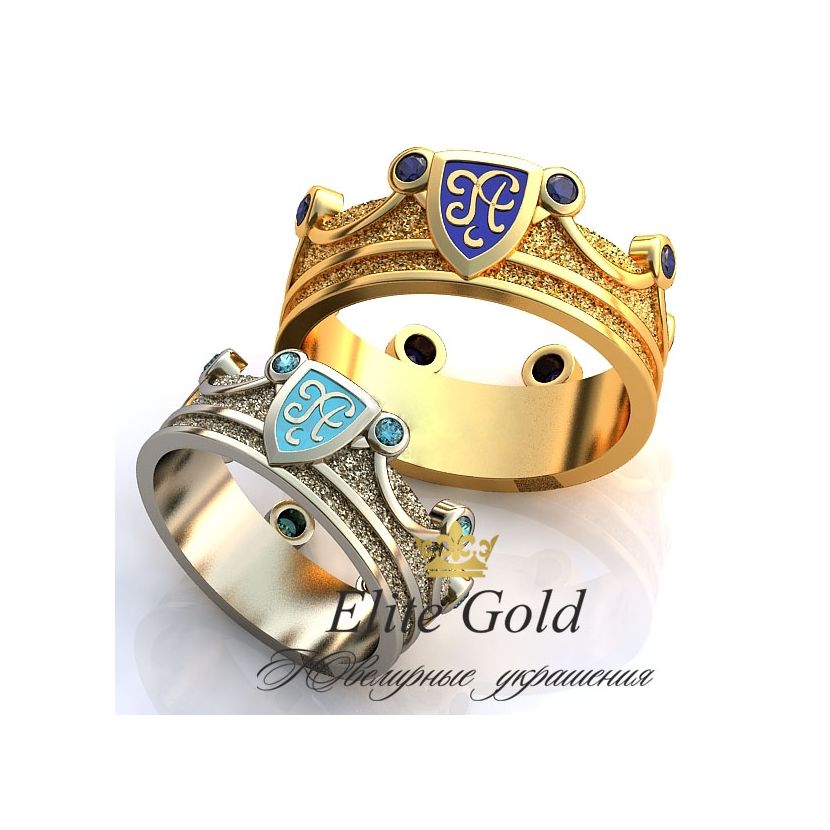 обручальные кольца корона с гербом