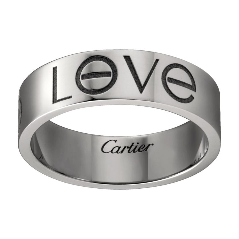 ​Кольцо в стиле Cartier Love в белом золоте