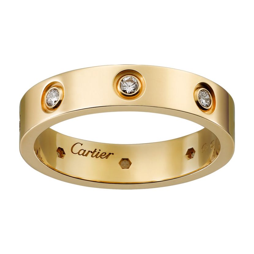 ​Кольцо в стиле Cartier Love Small в лимонном золоте