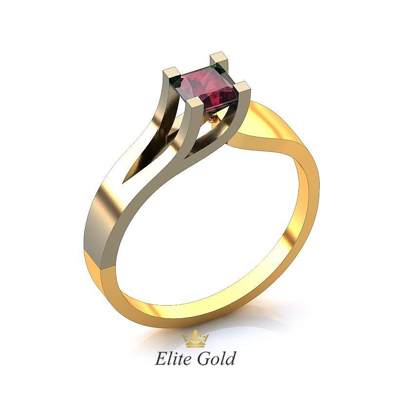 авторское кольцо для помолвки с рубином