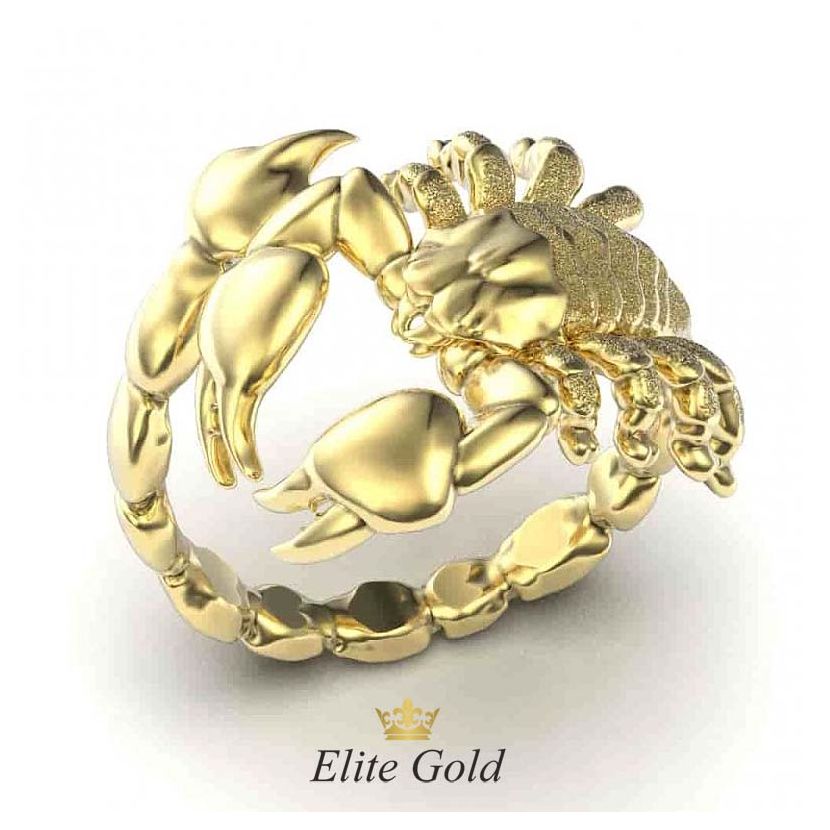 золотое кольцо Скорпион без камней