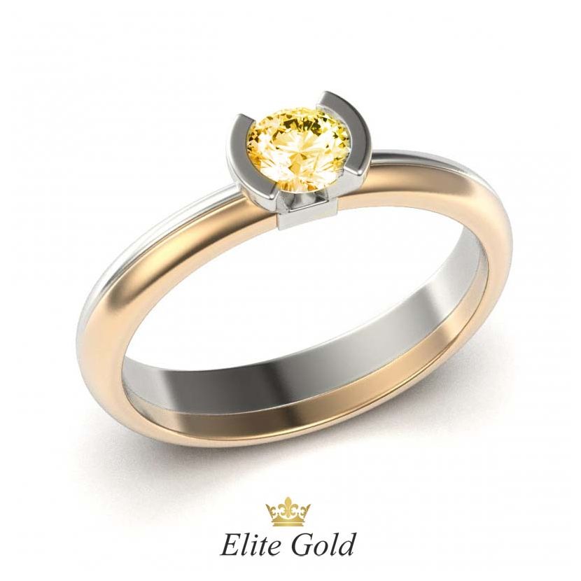 кольцо для помолвки Harlow с желтым бриллиантом