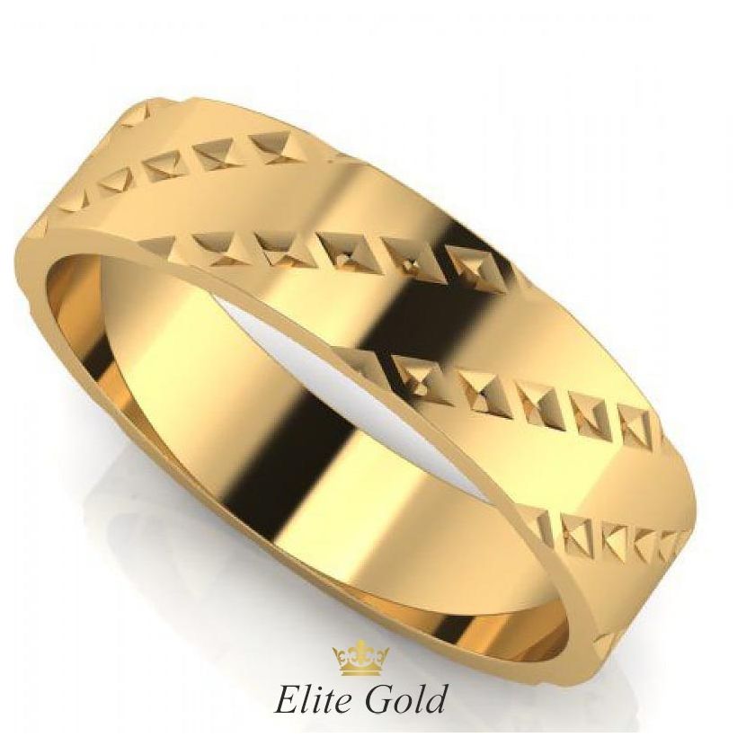 Золотое стильное кольцо Ellian