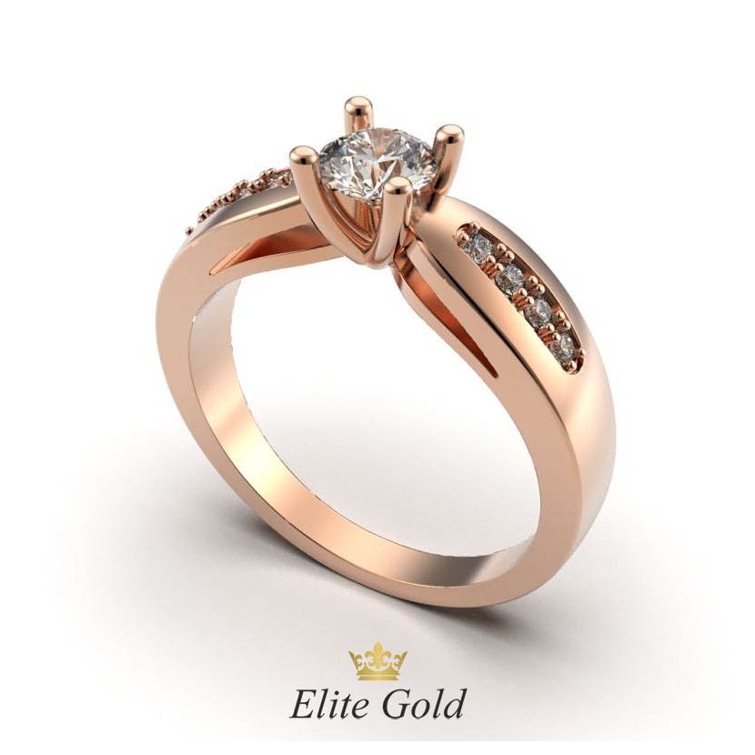 Женское кольцо Ebba в красном золоте
