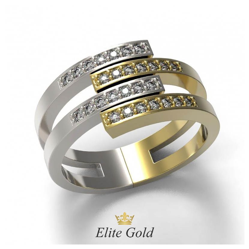 Золотое составное кольцо Odilia