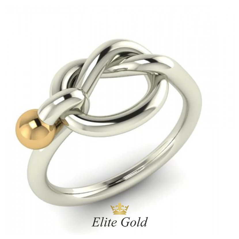 Золотое кольцо Ofra с узлом