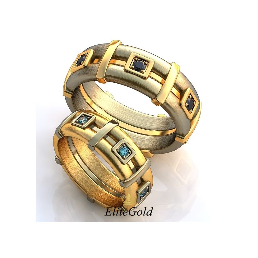 Обручальные кольца Avance в комбинированном золоте