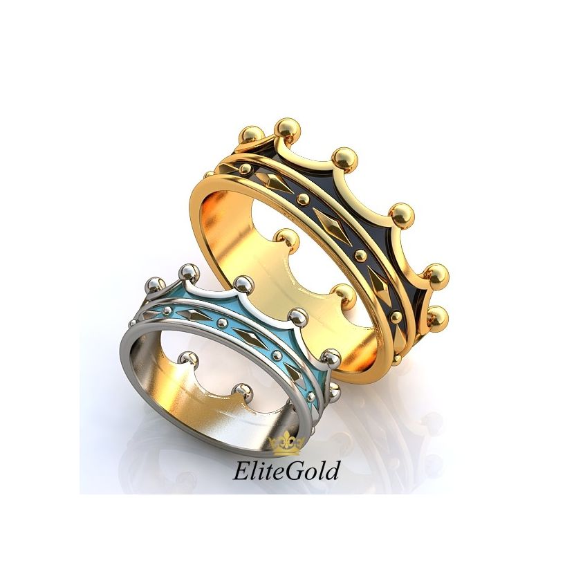 Эксклюзивные кольца-короны Encarna с ювелирной эмалью