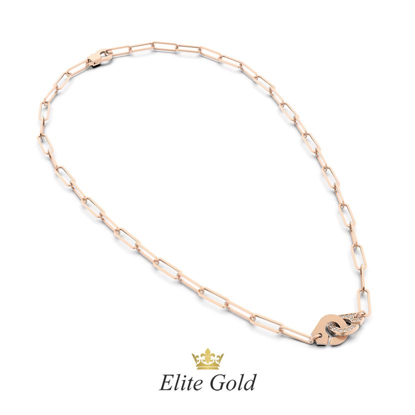 колье Diva с длинными звеньями в белом золоте