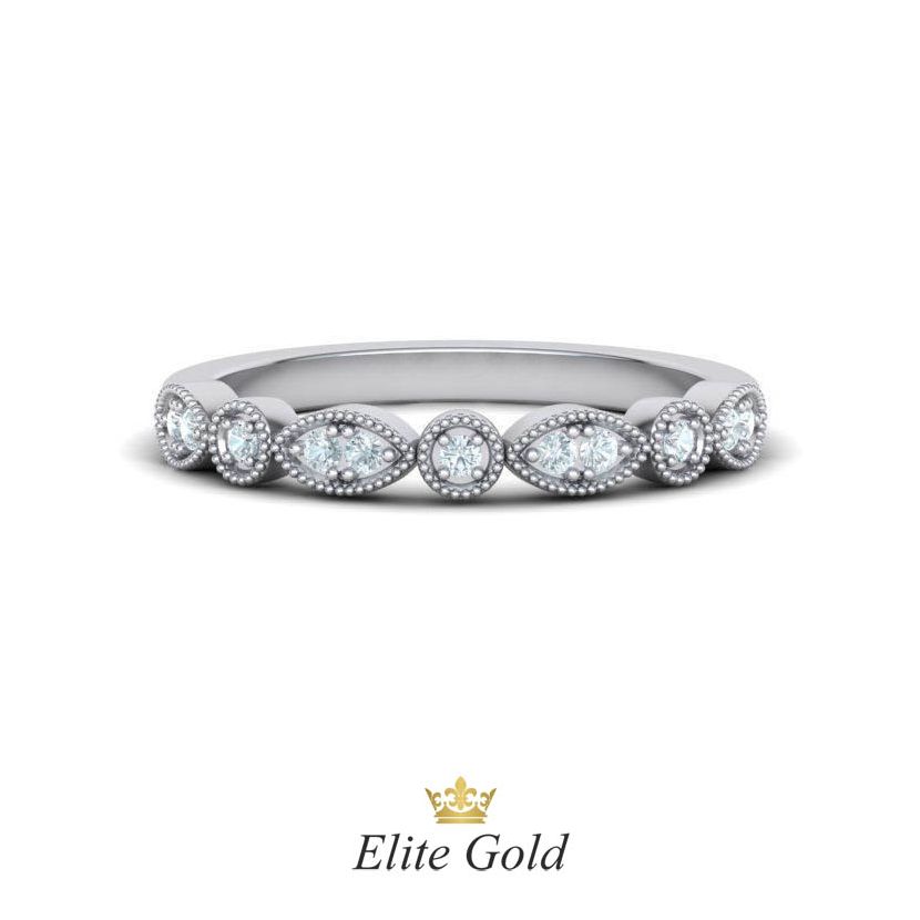 кольцо Millie с филигранью в белом золоте