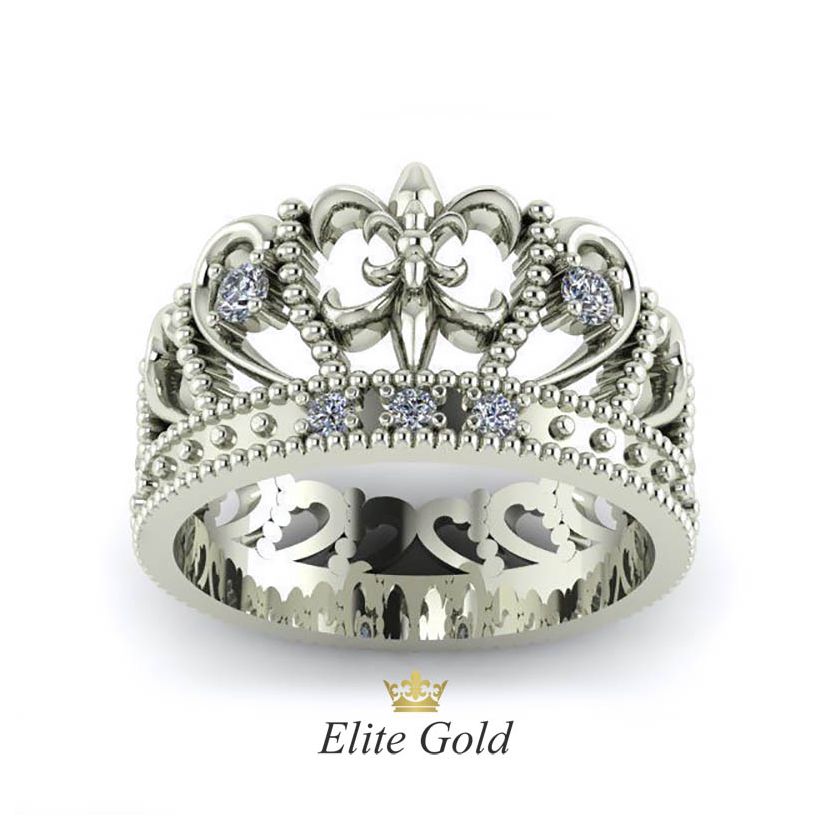 Авторское широкое кольцо-корона Margot
