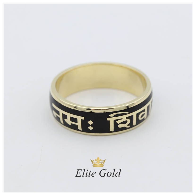Авторское кольцо Mantra с эмалью и надписями на санкрите