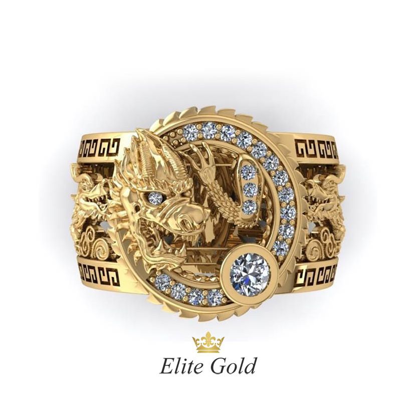 Дизайнерское мужское кольцо El dragon