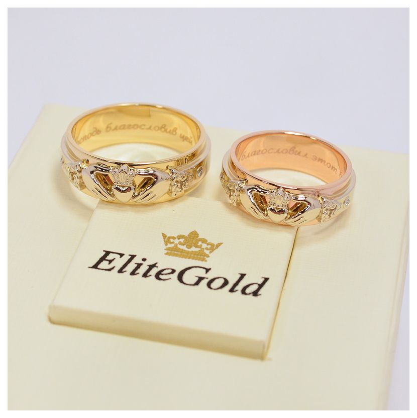кладдахские кольца в трех цветах золота