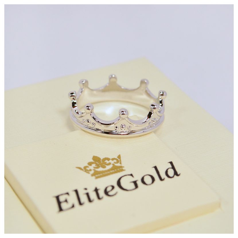 Авторское кольцо-корона в белом золоте