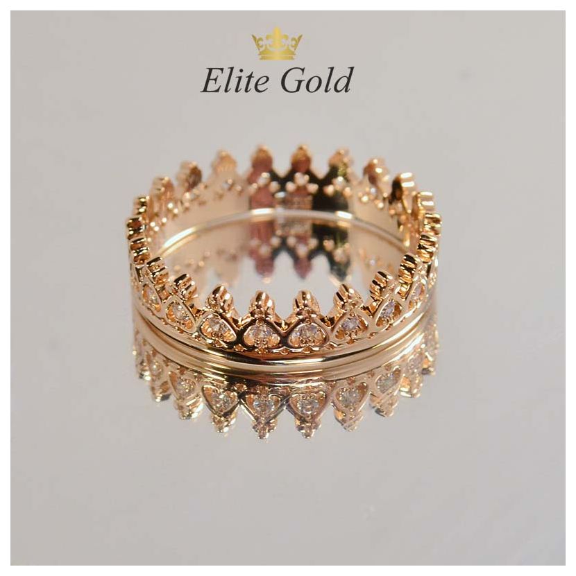 Tiara ring - Кольцо Корона в красном золоте