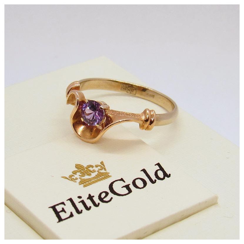 кольцо с фиолетовой шпинелью фото