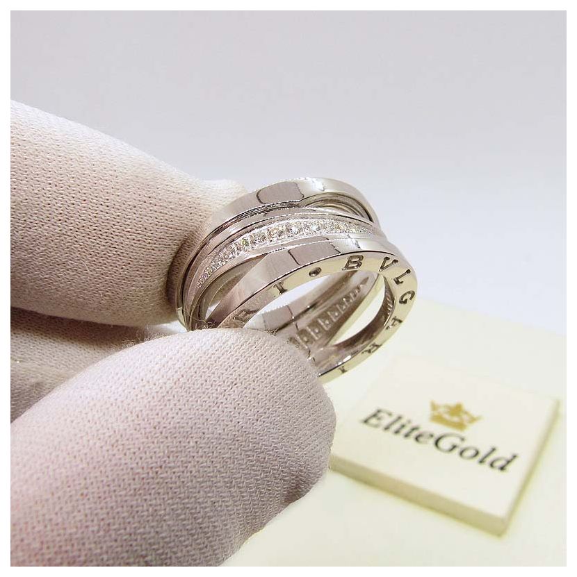Кольцо в стиле Bvlgari Legend Ring с камнями