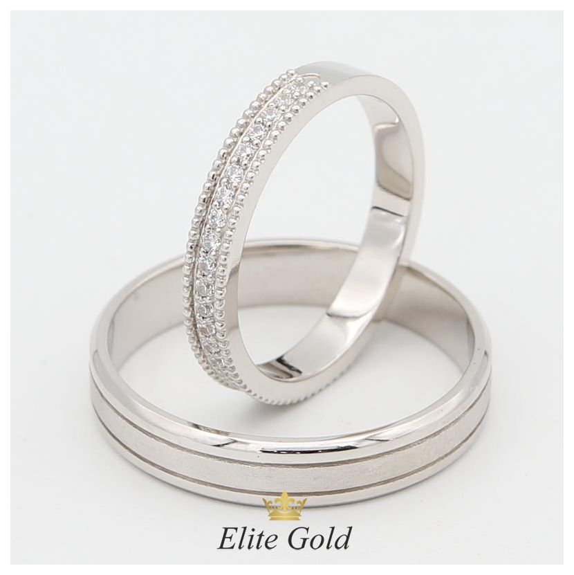 обручальные кольца Safira в белом золоте